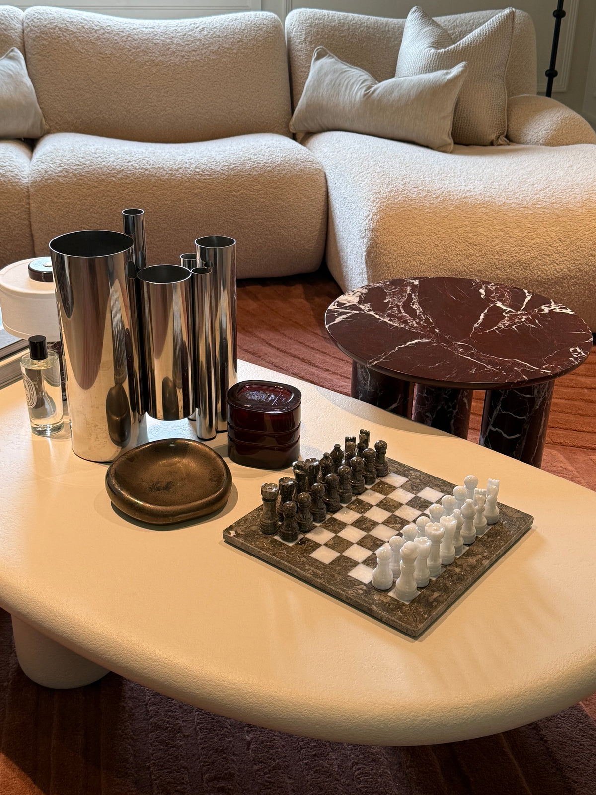 Marble Chess Set With Storage Box - Oceanic
