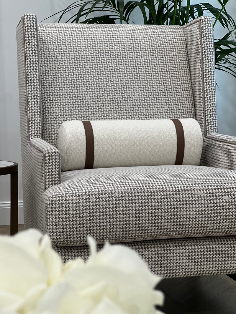 Elena Bolster With Leather Strap