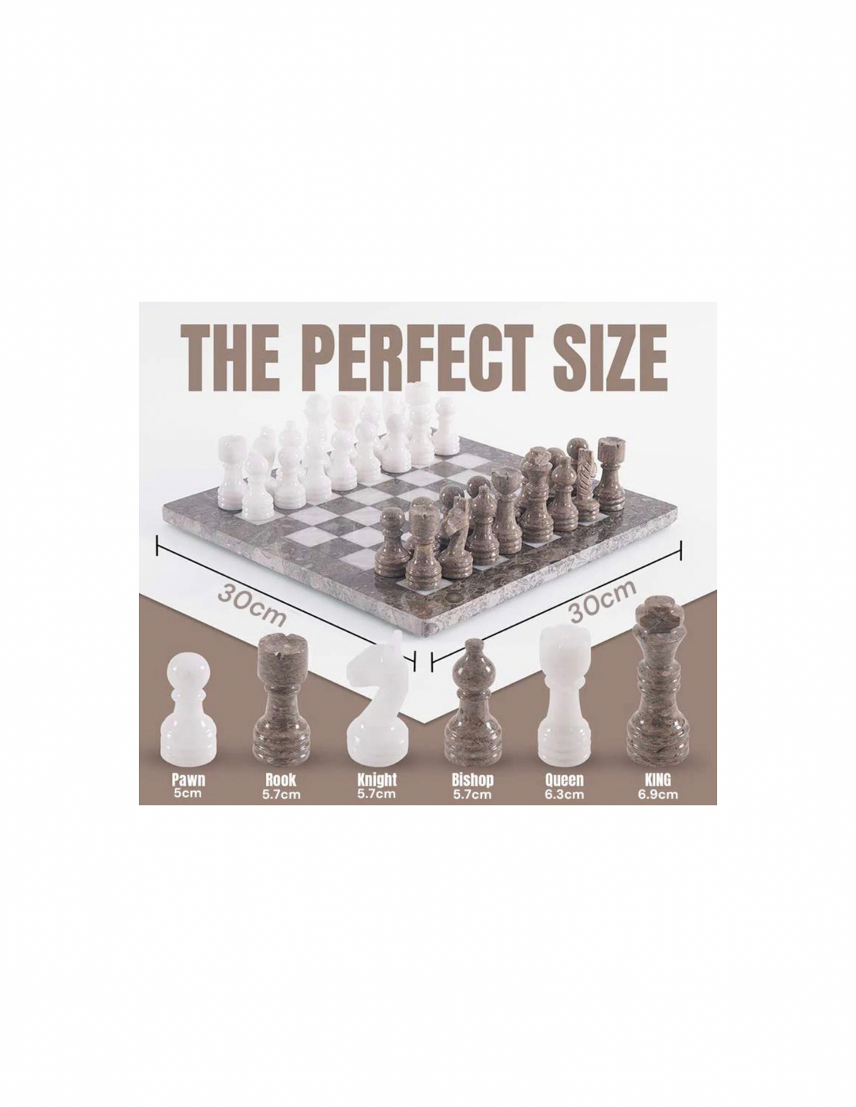 Marble Chess Set With Storage Box - Oceanic