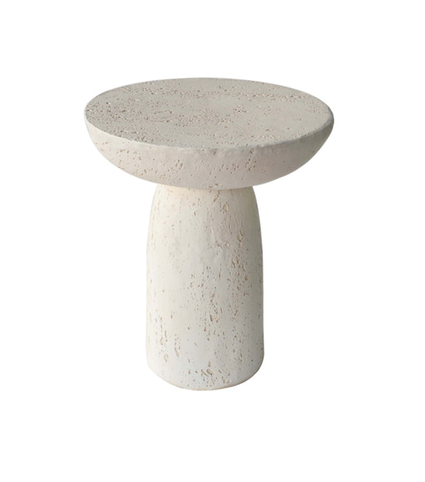 Travertine Side Table