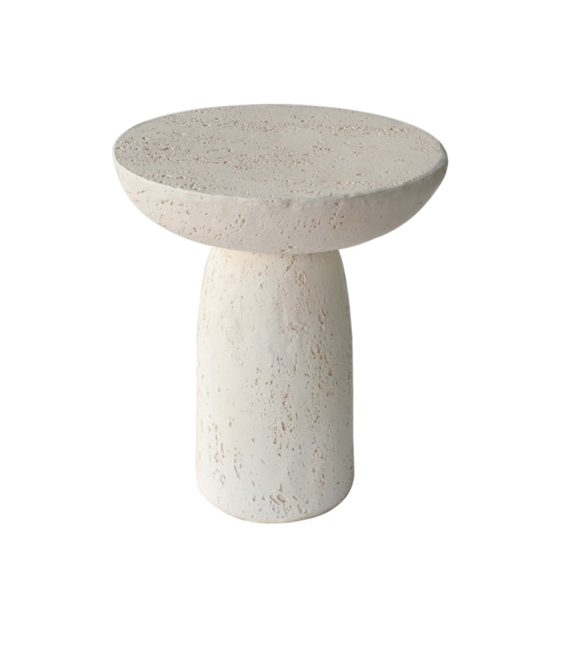 Travertine Side Table