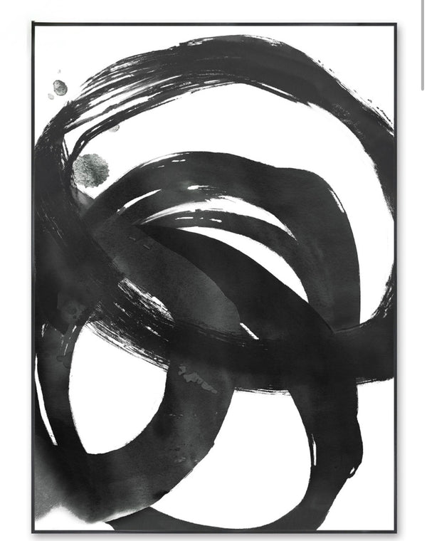 Black Brush Canvas