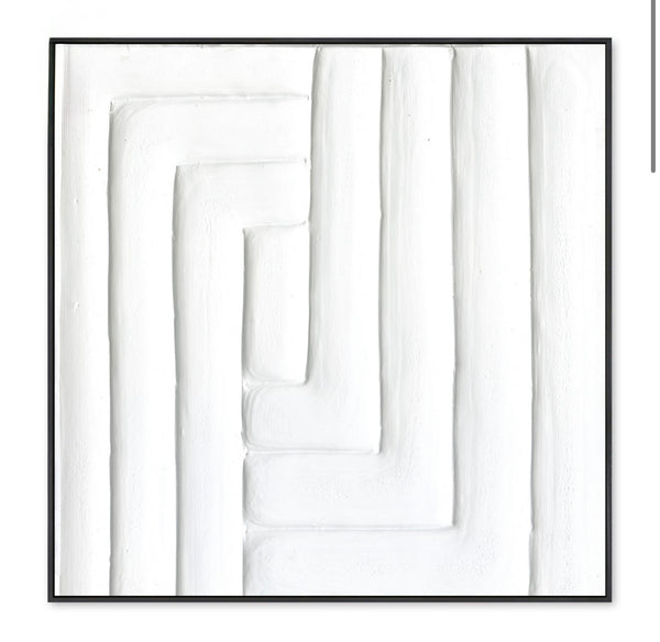 Milan Hand Painted Framed Canvas