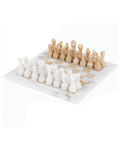 Marble Chess Set With Storage Box - Travertine