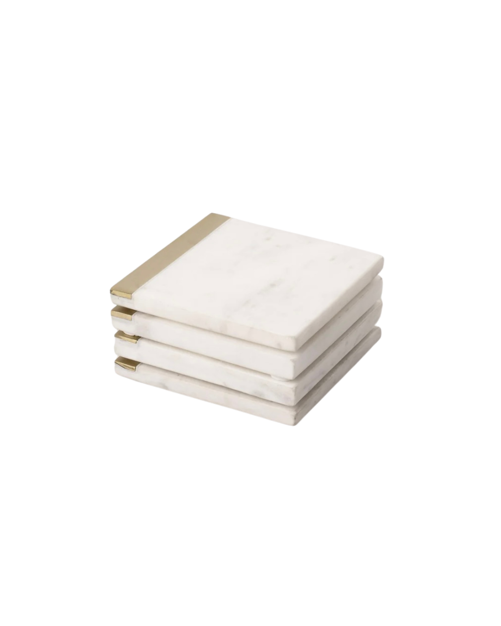Marble Coasters With Brass Edge