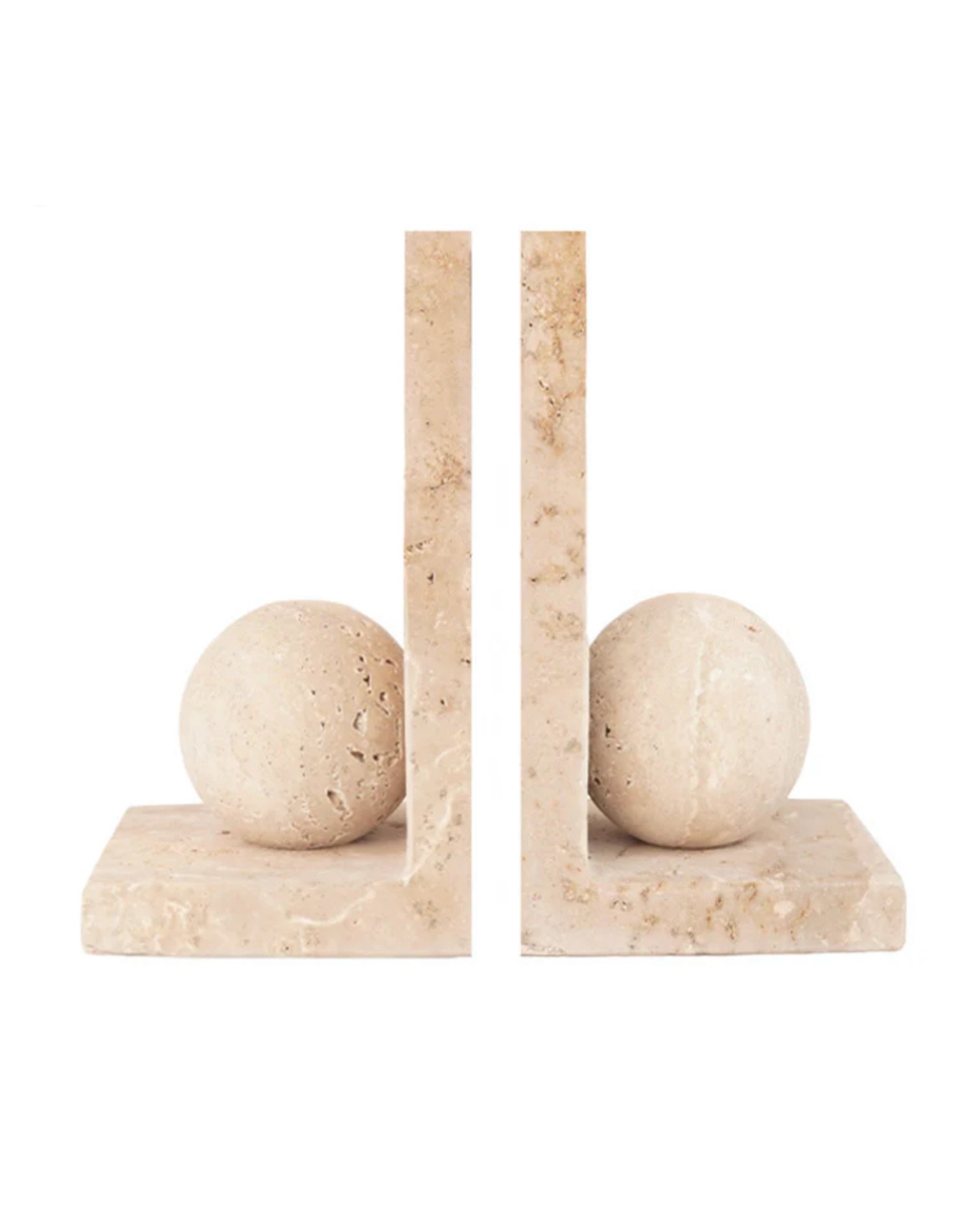Travertine Bookends