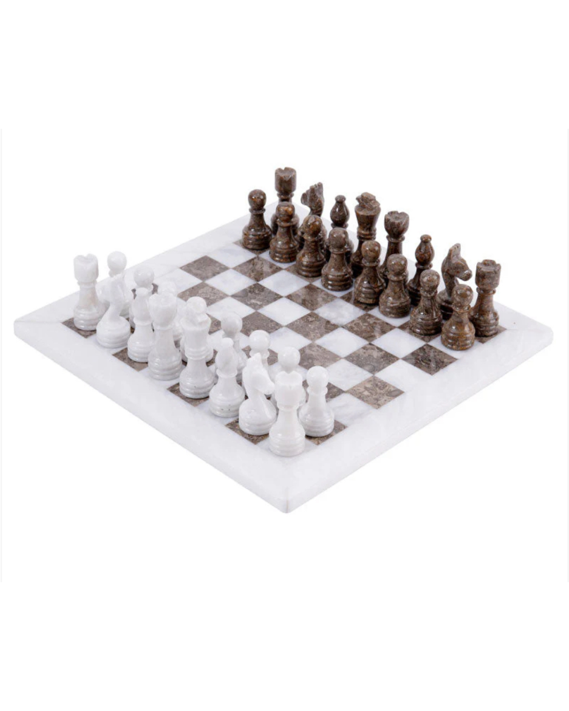 Marble Chess Set With Storage Box - Oceanic