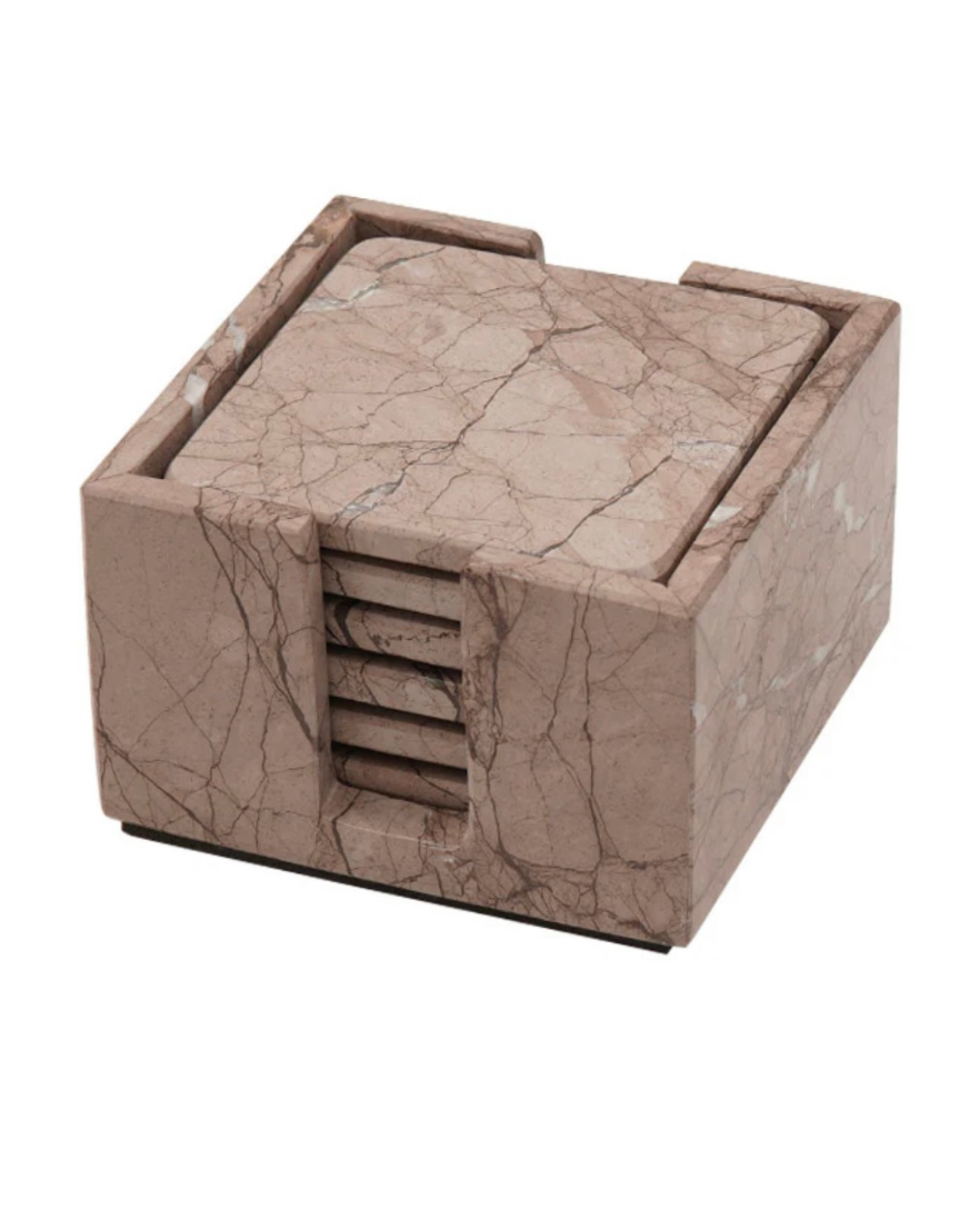 Marble Coasters In Holder Marinara