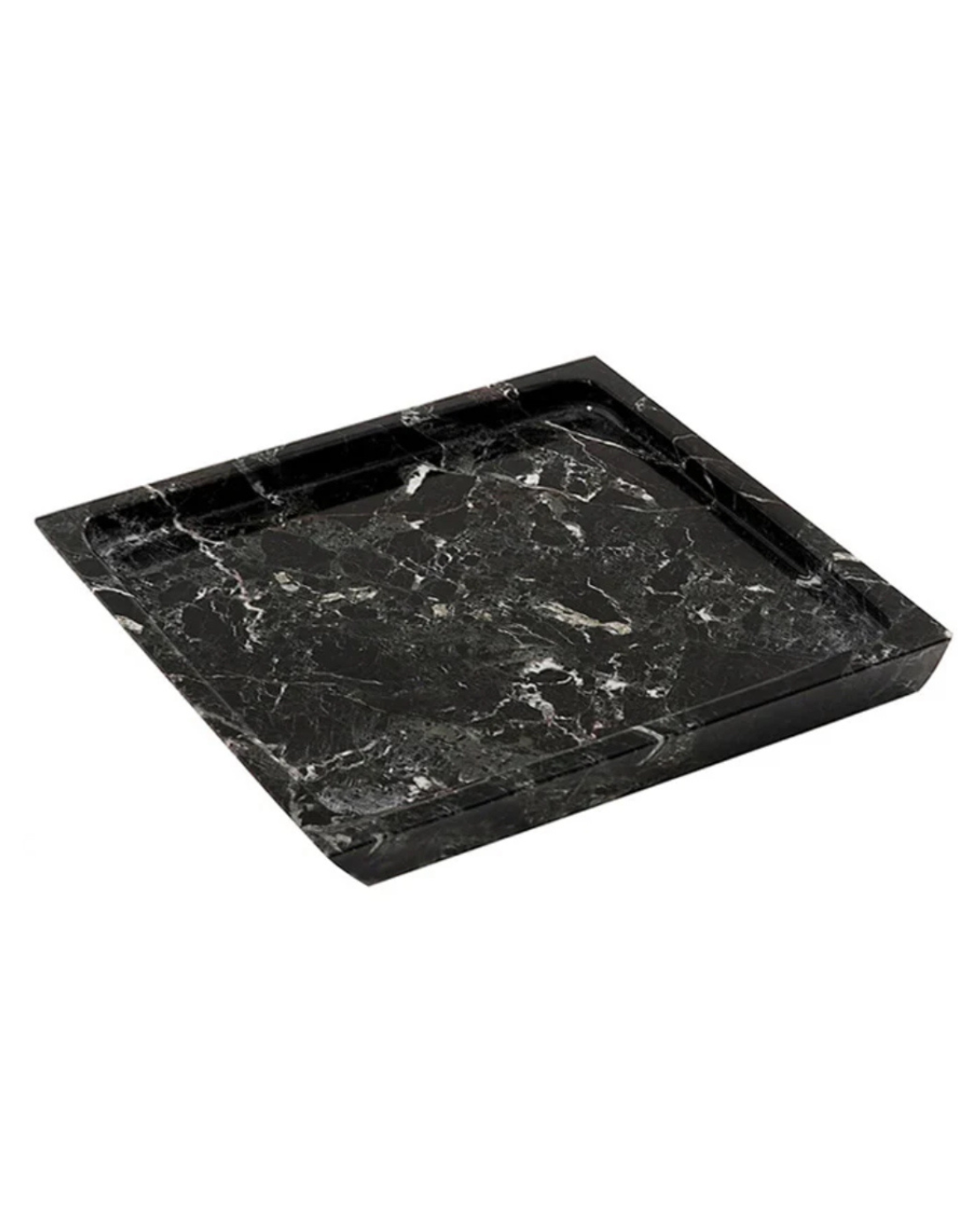 Ria Marble Tray Square Black