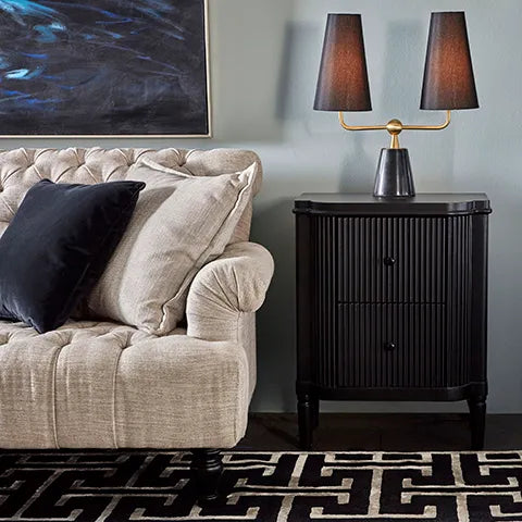 Jazelle Bedside Table Black