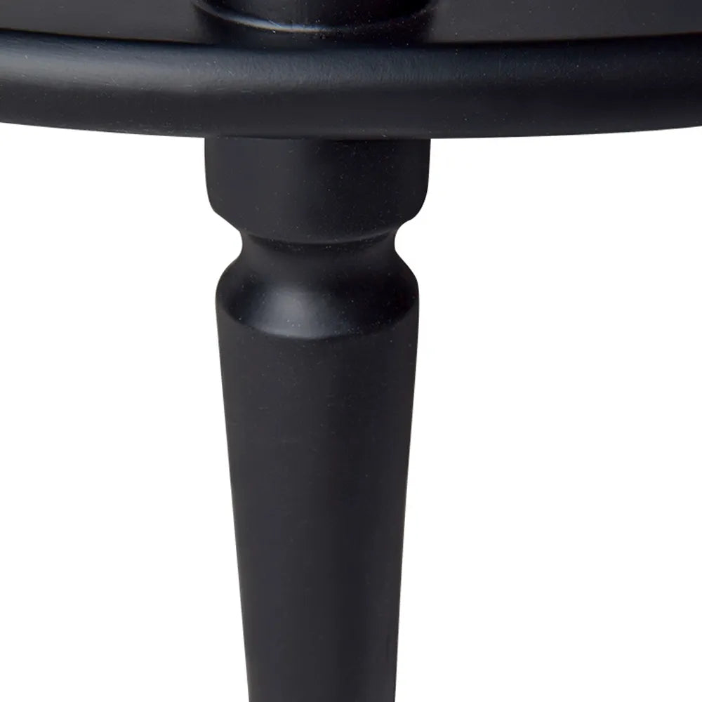 Jazelle Oval Bedside Table Black