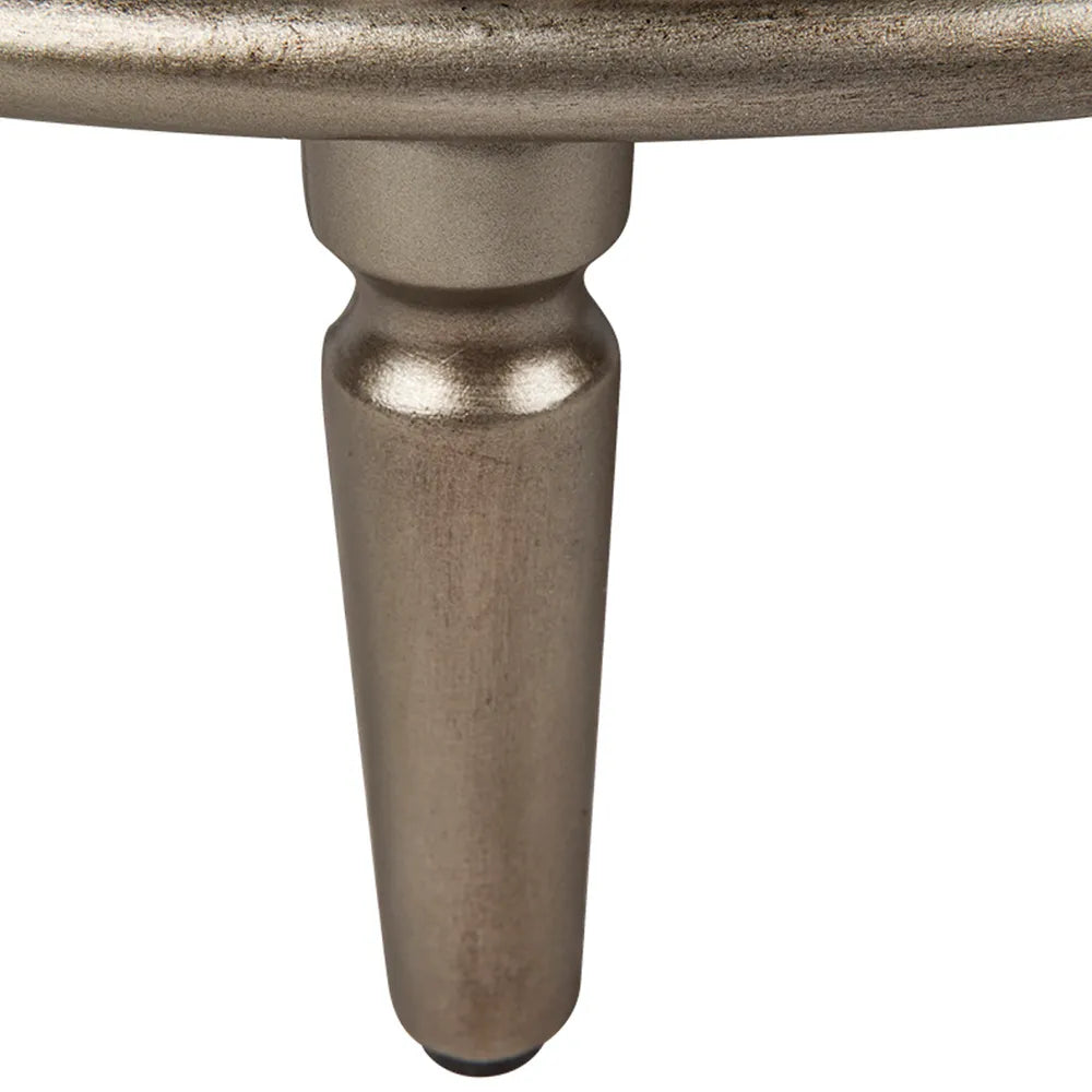 Jazelle Oval Bedside Table Antique Gold