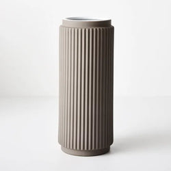 Ribbed Culotta Vase Grey