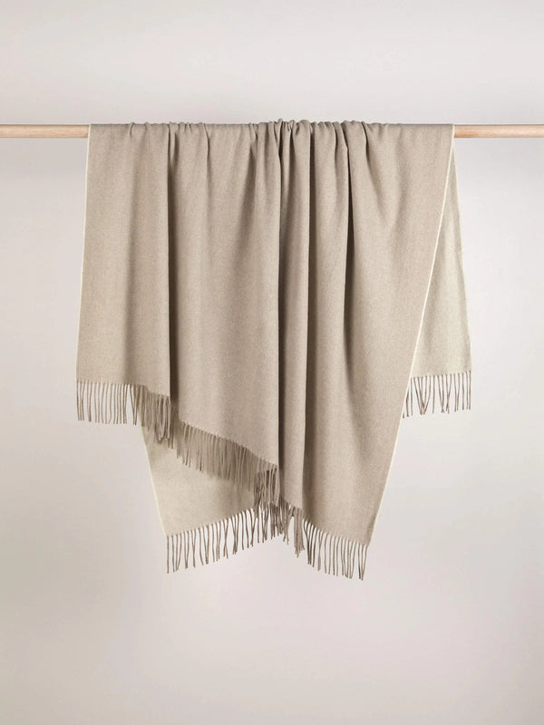 Ellis Cashmere Throw- Oatmeal