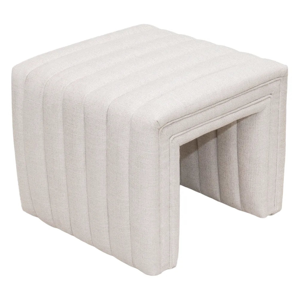 Savil Stool- Natural Linen