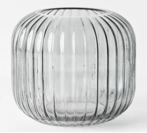 Ripple Squat Vase Smoke