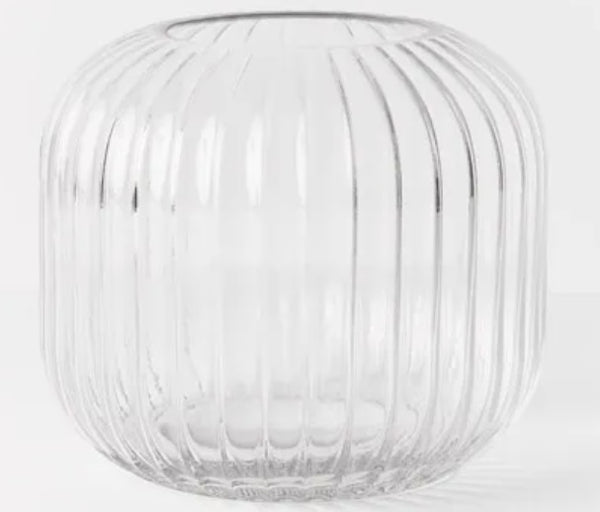 Ripple Squat Vase Clear
