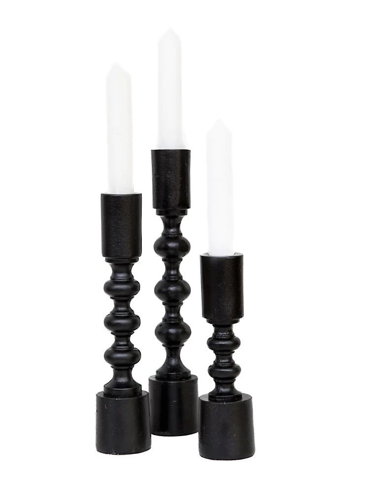 Ripple Candle Holder Set - Black