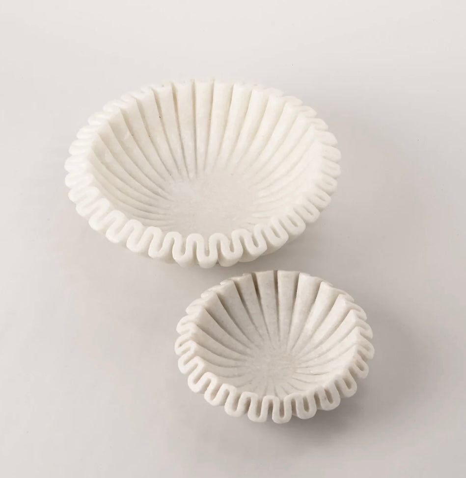 Marble Fluted Bowl