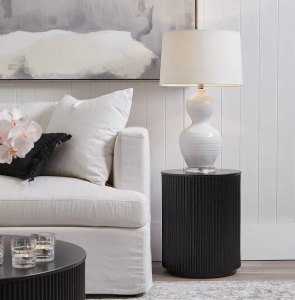Ribbed Round Stool