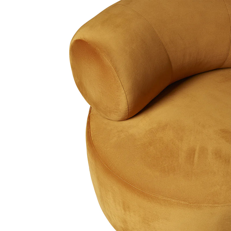 Serene Swivel Chair Cognac Velvet