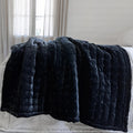 Delilah Silk Velvet Throw - Black