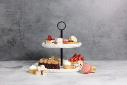 Marcel 2 Tier Cake Stand White