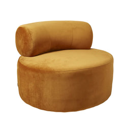 Serene Swivel Chair Cognac Velvet