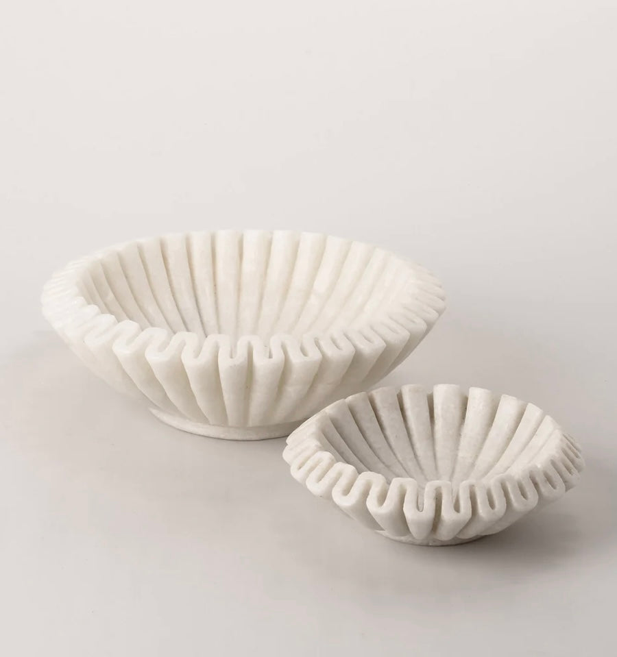 Marble Fluted Bowl